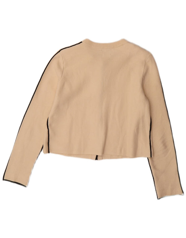 Женский укороченный кардиган Massimo Dutti UK 10, маленький бежевый вискоза