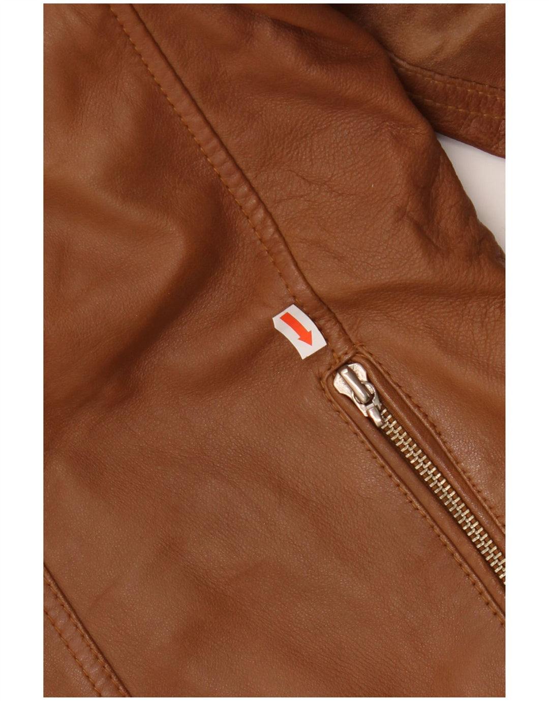 Винтажная мужская кожаная байкерская куртка UK 40, большая коричневая кожа