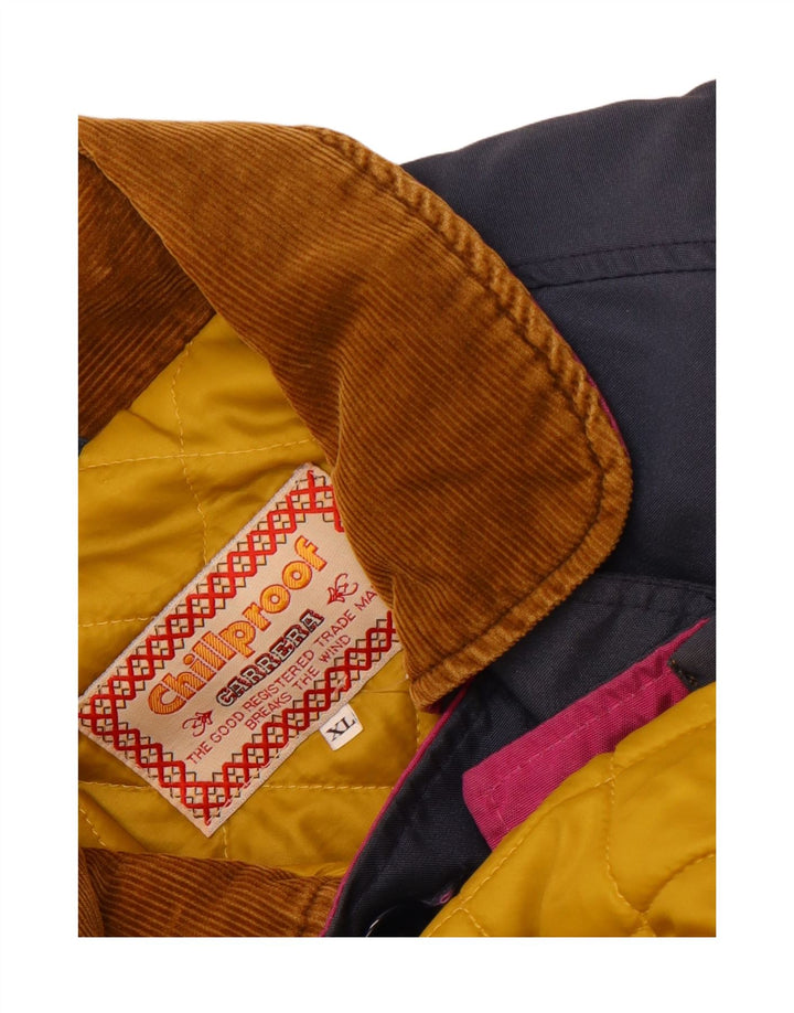 Мужская ветровка Carrera UK 42 XL Темно-синяя с цветными блоками Полиамид