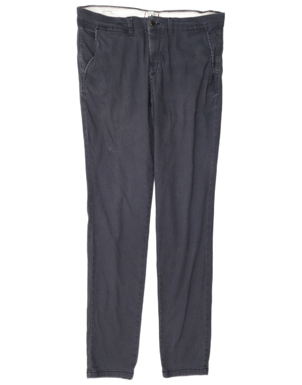 Мужские брюки-чиносы Jack & Jones Marco Slim W33 L36, темно-синие, хлопковые