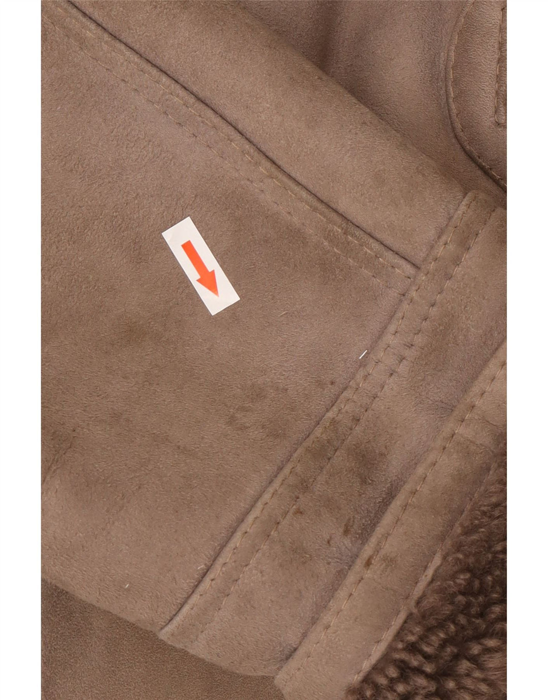 Винтажная женская дубленка оверсайз IT 46 Large Grey Shearling