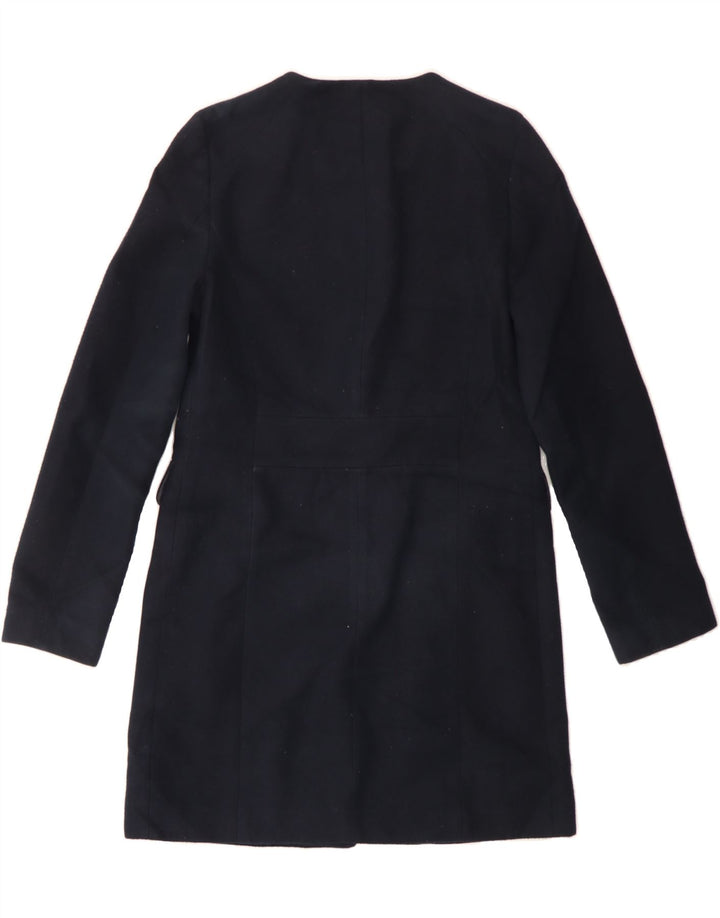 OASIS Womens Overcoat UK 6 XS Navy Blue Polyester Vintage Oasis and Second-Hand Oasis from Messina Hembry 