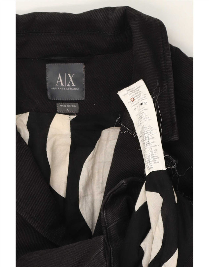 Женское болеро на 3 пуговицах Armani Exchange UK 14, большой черный хлопок