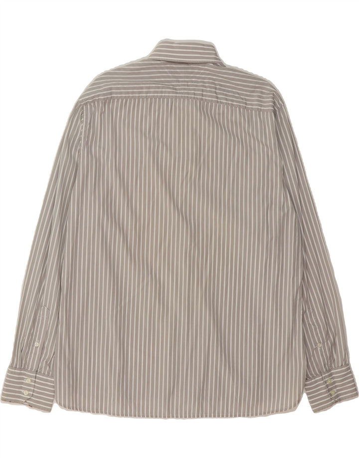 TOMMY HILFIGER Mens Shirt XL Grey Striped Cotton Vintage Tommy Hilfiger and Second-Hand Tommy Hilfiger from Messina Hembry 