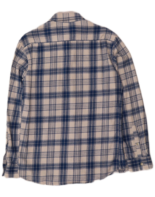 Мужская фланелевая рубашка Jack Wills, хлопковая синяя клетка среднего размера