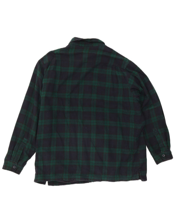 Мужская фланелевая рубашка L.L.Bean Lumberjack XL, зеленая клетка, хлопок