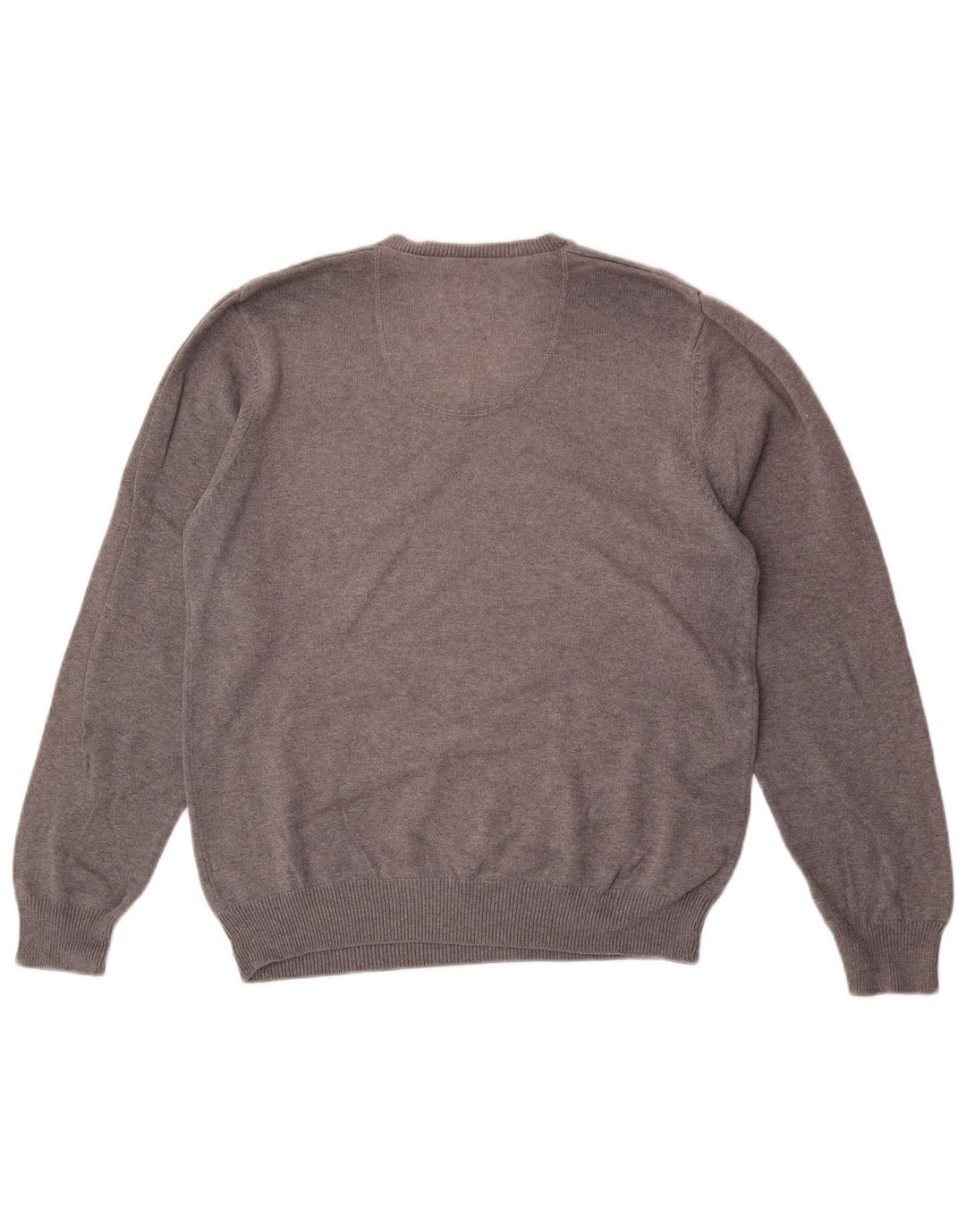 Мужской джемпер с v-образным вырезом Mark & Spencer Blue Harbour, хлопковый средний серый цвет