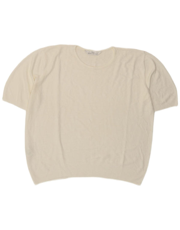 Женская блузка с короткими рукавами Marks & Spencer UK 20 2XL, белый акрил