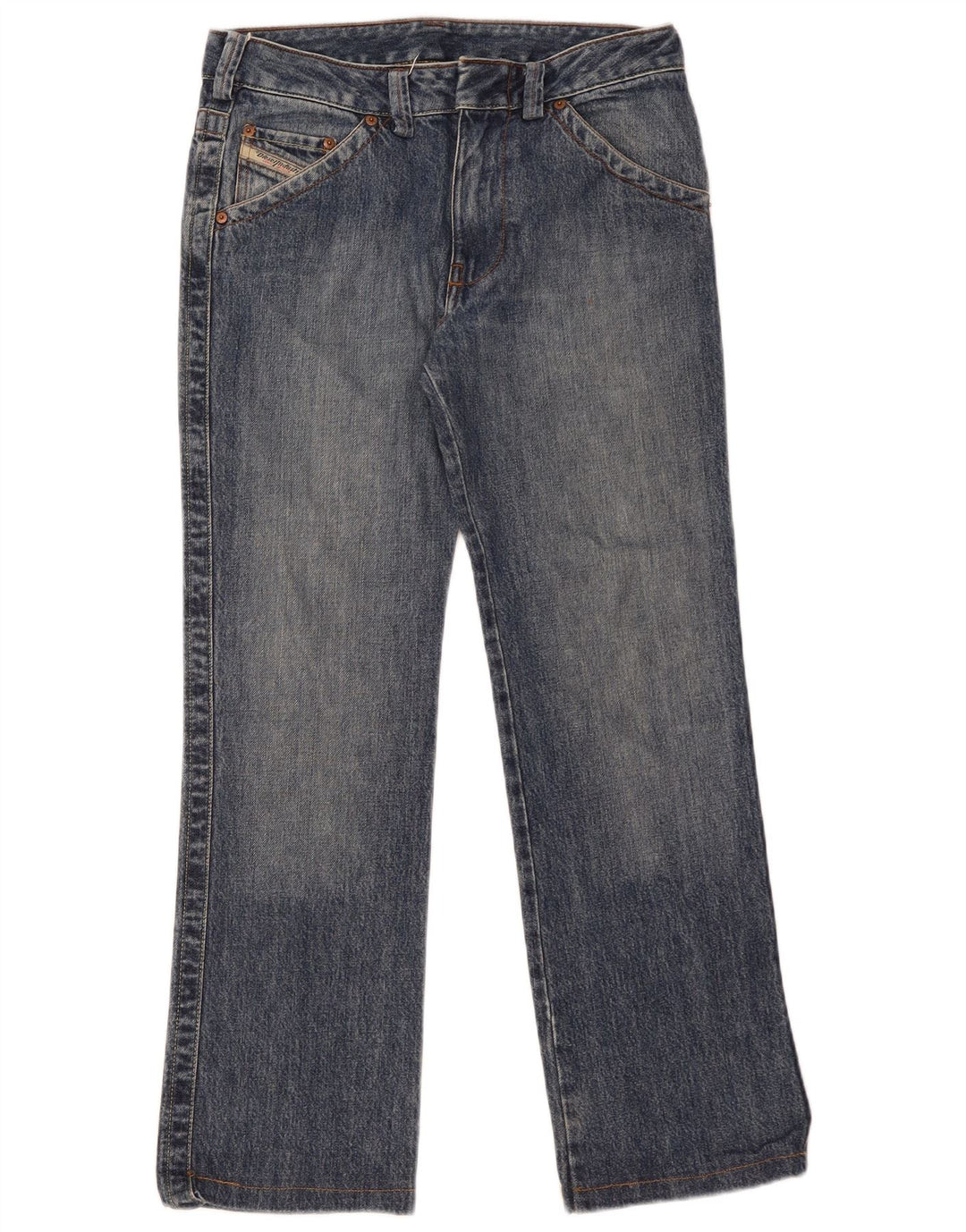 Женские прямые джинсы DIESEL W29 L30 синие, хлопок