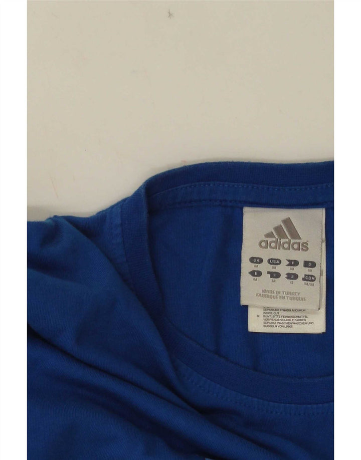 Мужская футболка с рисунком Adidas Top Medium Blue Cotton