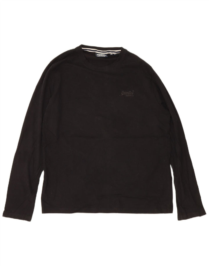 Мужской топ Superdry с длинным рукавом 2XL, черный хлопок
