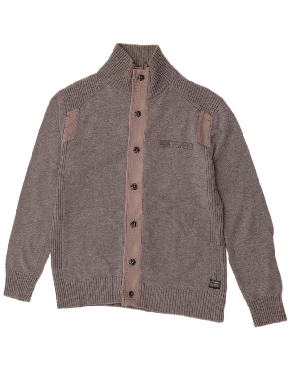 Мужской кардиган Jack & Jones, большой серый хлопковый свитер