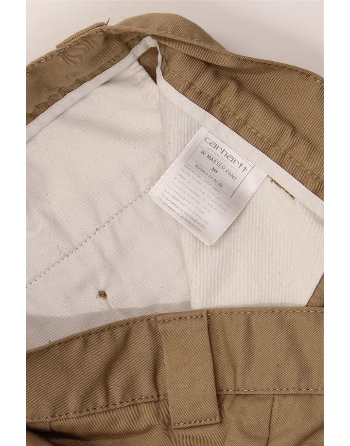 Мужские брюки-чиносы Carhartt W30 L30 бежевого цвета из полиэстера