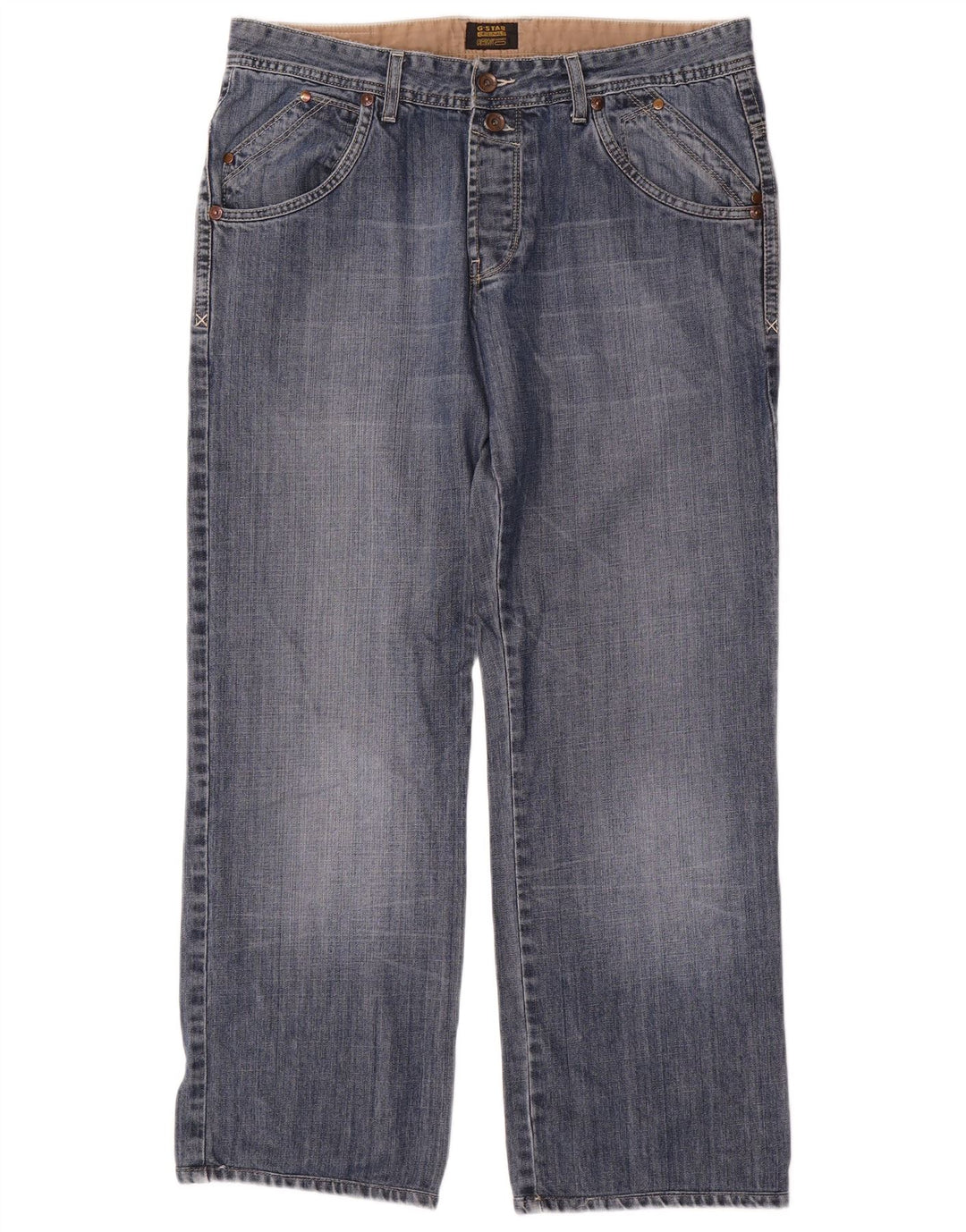 G-STAR Mens Straight Jeans W33 L31 Blue Cotton