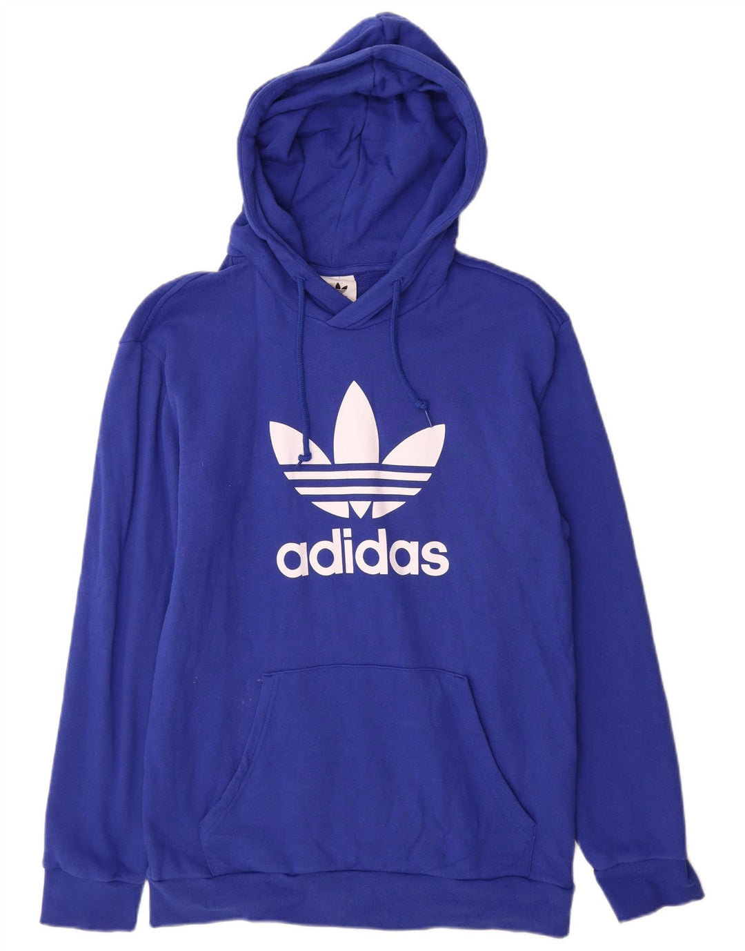 Мужской джемпер с капюшоном Adidas с рисунком, средний синий, хлопок