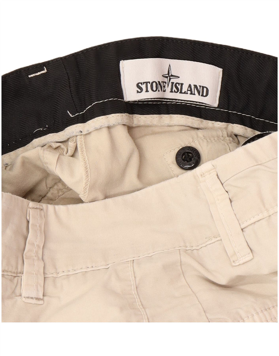 STONE ISLAND Мужские узкие брюки карго W29 L29 Бежевые, хлопок