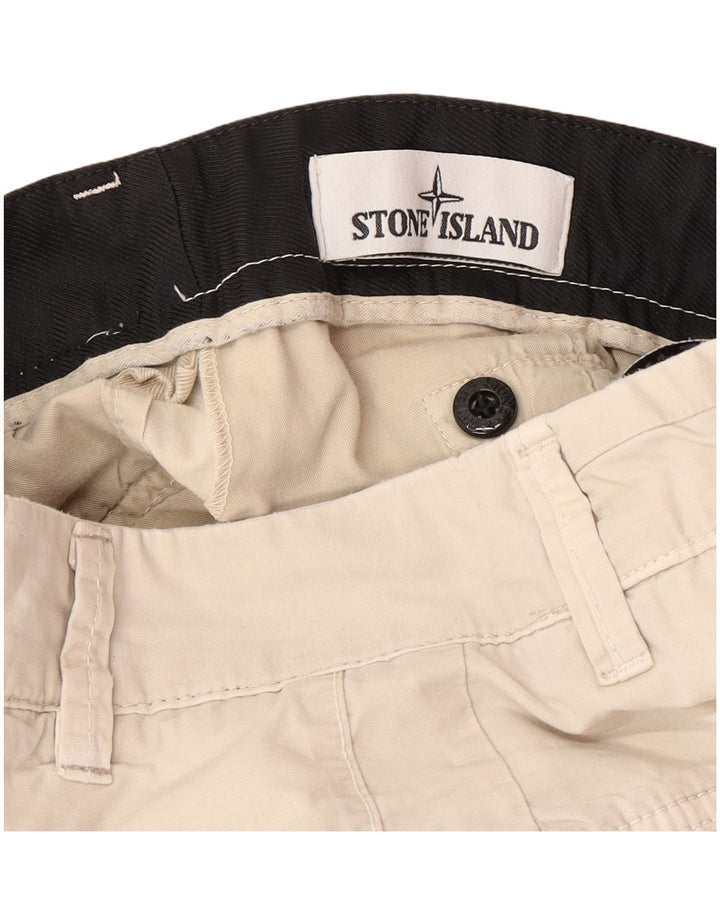 STONE ISLAND Мужские узкие брюки карго W29 L29 Бежевые, хлопок