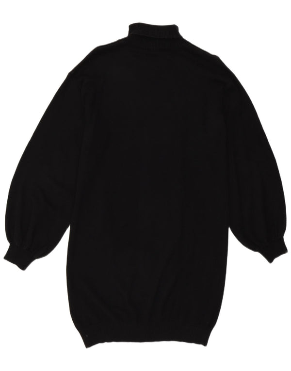 Платье-джемпер с высоким воротником Moschino для девочек 13–14 лет, черный хлопок