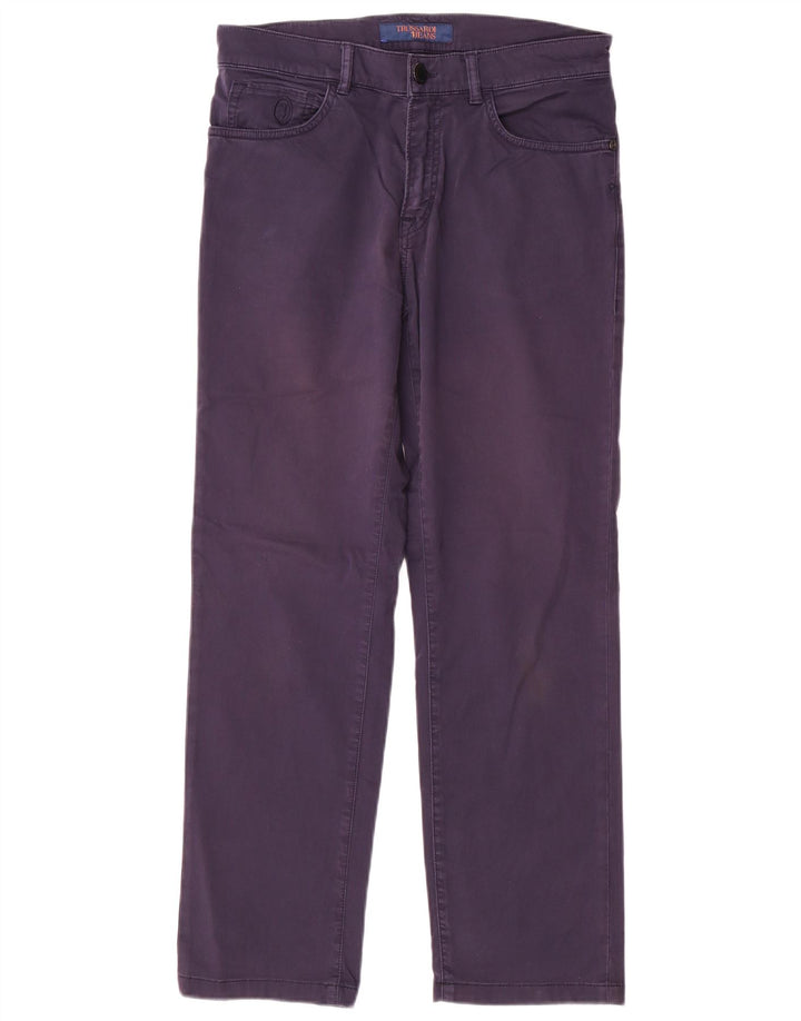 TRUSSARDI Женские прямые повседневные брюки W29 L28 Темно-синие