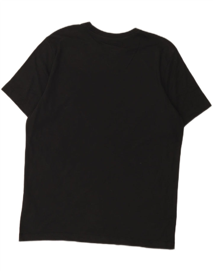 Мужская футболка Nike Dri Fit с графическим рисунком, средний черный хлопковый топ