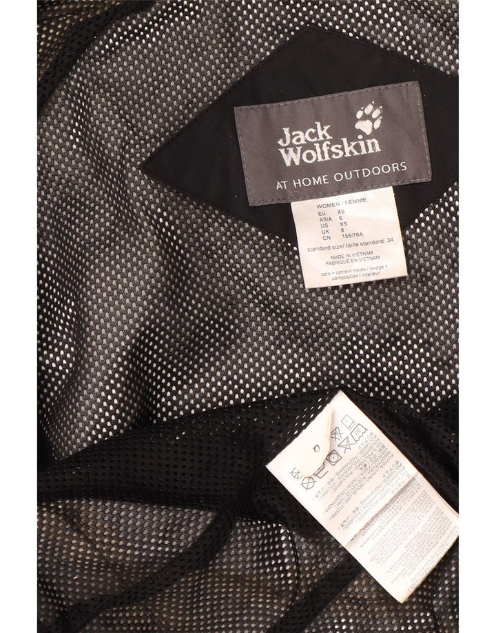 Женская дождевик с капюшоном Jack Wolfskin UK 8, маленький, черный, полиамид