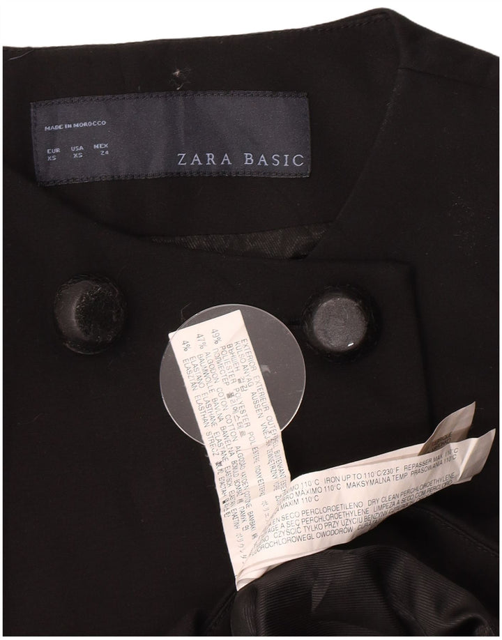 Женское двубортное пальто Zara UK 6 XS, черный полиэстер