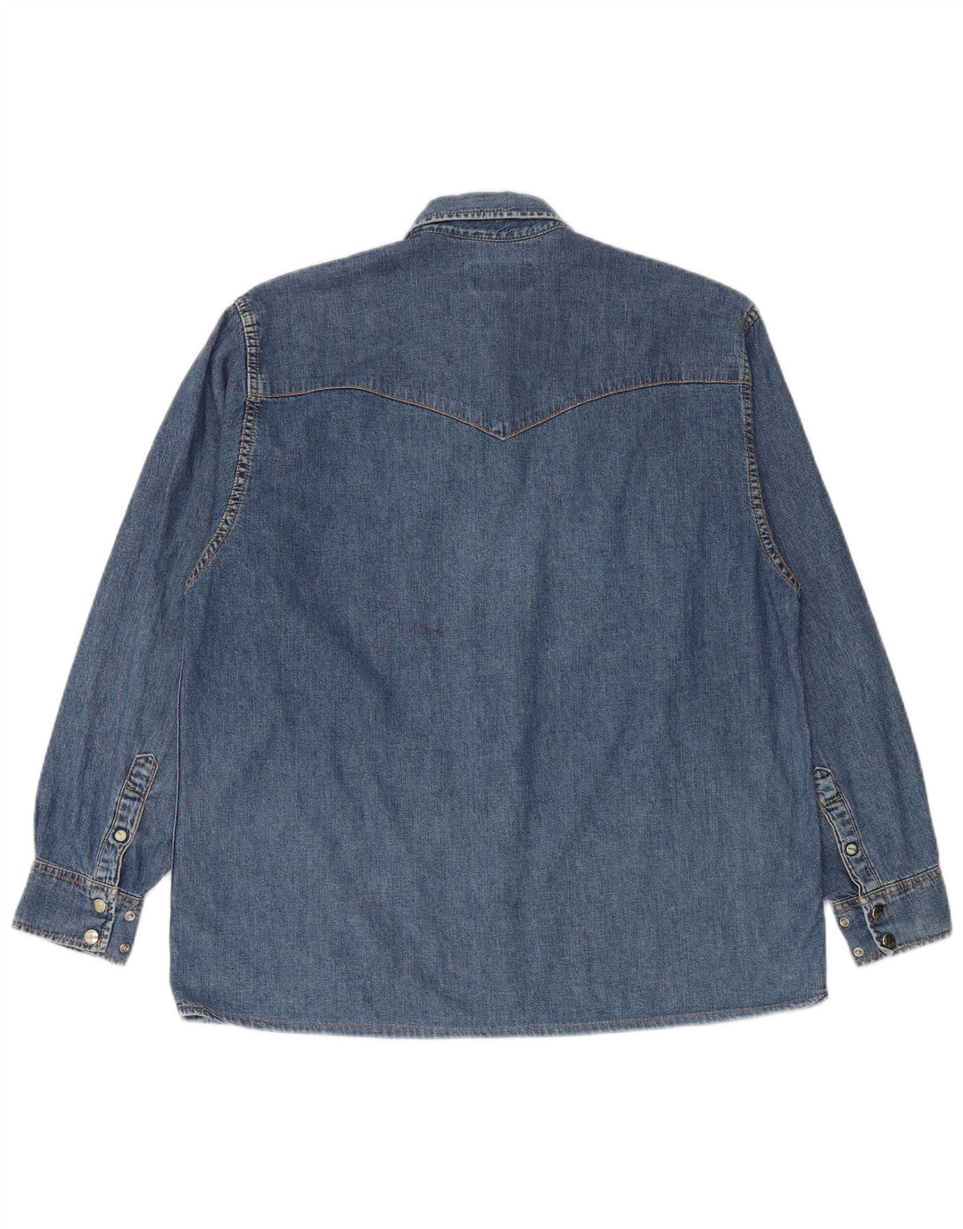 Мужская джинсовая рубашка LEE, большая синяя хлопковая ткань