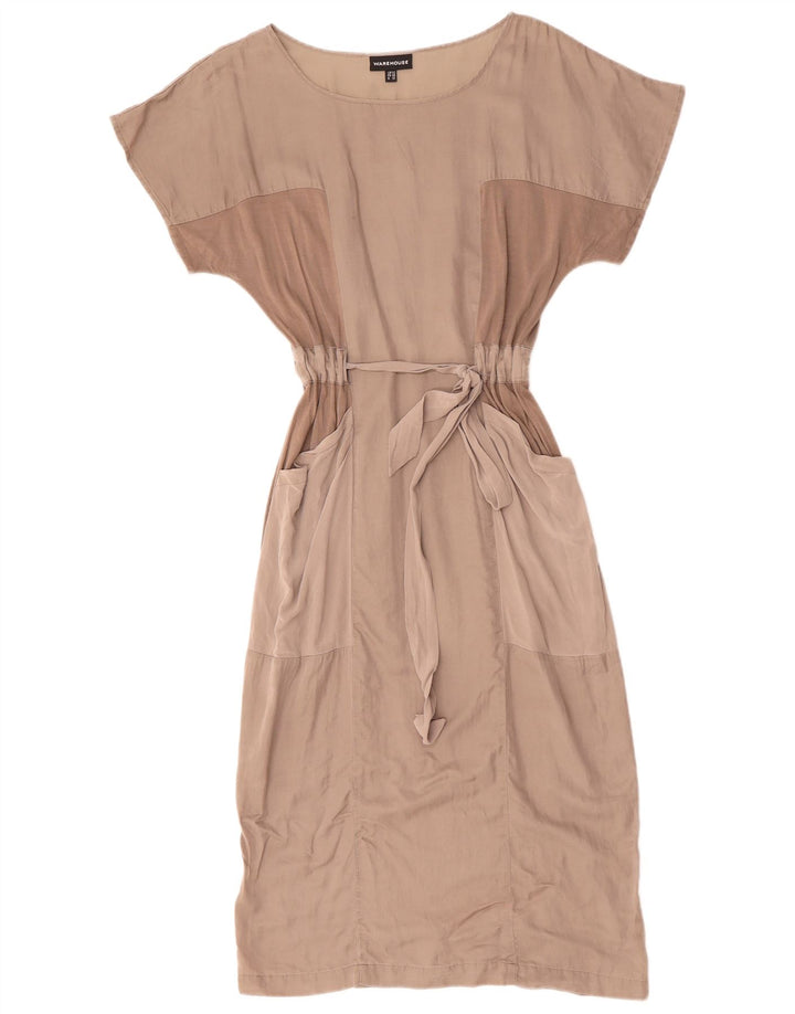 Женское платье макси с крыльями летучей мыши, Великобритания, 12, средний серый цвет, хлопок с цветными блоками