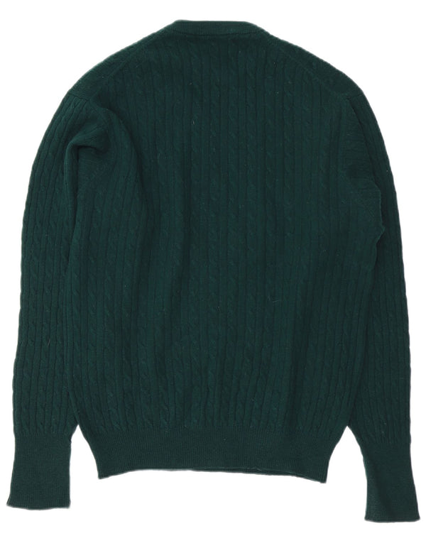 Мужской джемпер с круглым вырезом LYLE & SCOTT, средний зеленый кашемировый свитер