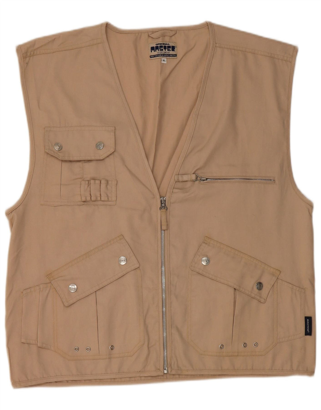 Мужской жилет Master UK 42 XL, бежевый хлопок