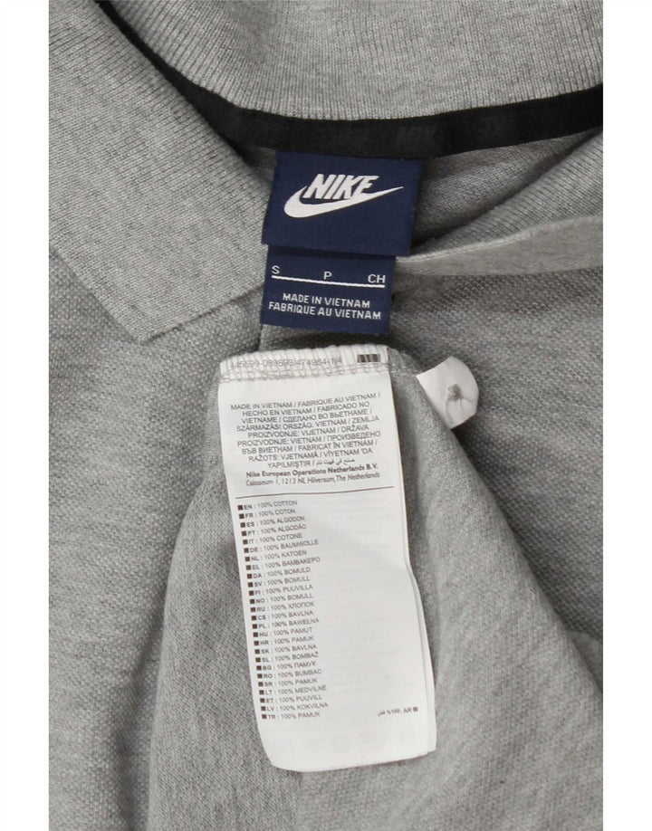 Мужская рубашка-поло Nike, маленькая серая, хлопок