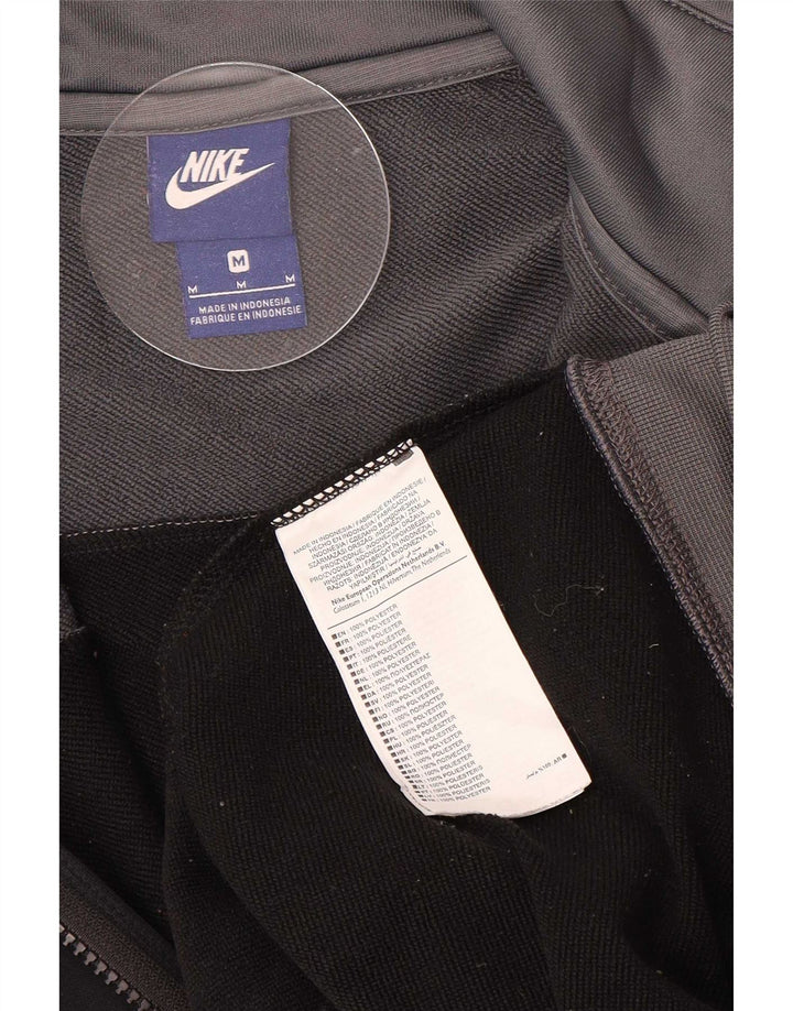 Мужская спортивная куртка Nike, средний черный полиэстер с цветными блоками