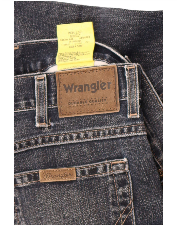 Мужские джинсы Wrangler Bootcut W34 L30 Темно-синие, хлопок