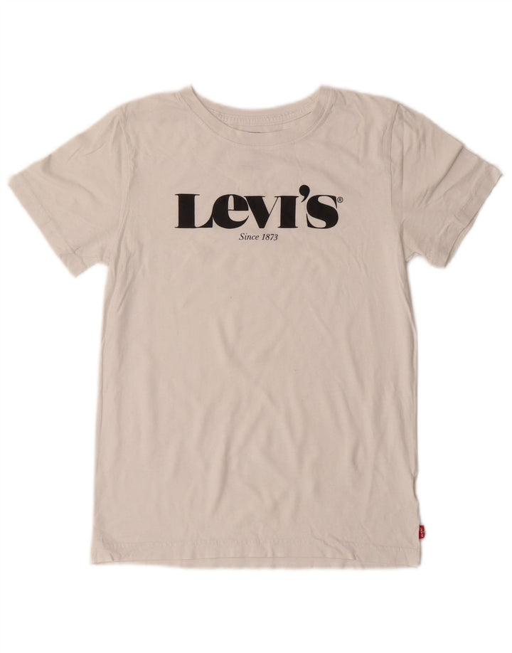 Футболка с рисунком Levi's для мальчиков 13-14 лет, белая