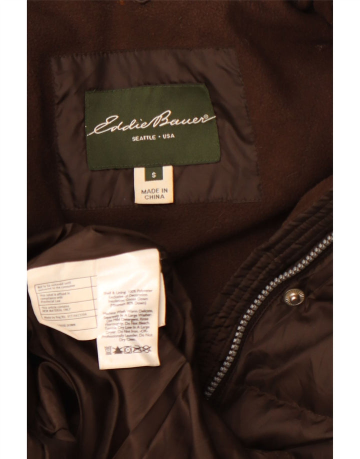 Женское пуховое пальто оверсайз Eddie Bauer UK 10, маленький коричневый полиэстер
