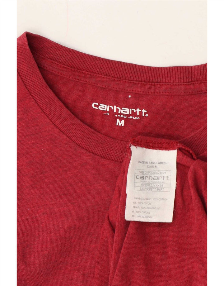 Мужская футболка Carhartt из хлопка среднего красного цвета с крапинками