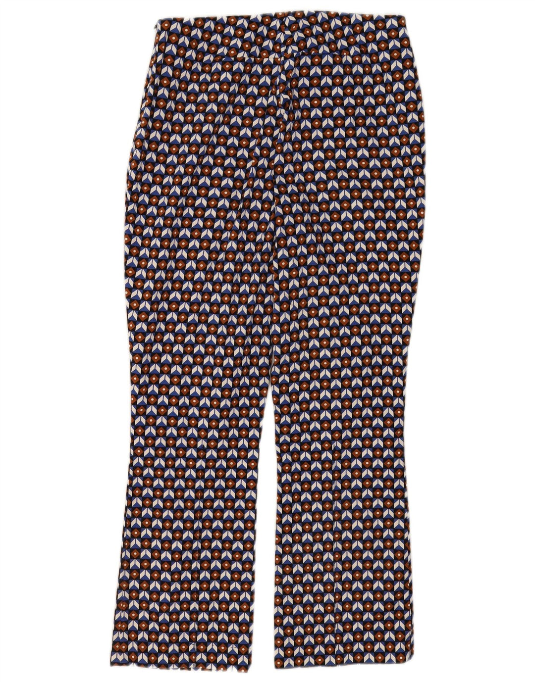 Женские укороченные брюки Zara Medium W28 L26 Разноцветные с геометрическим рисунком