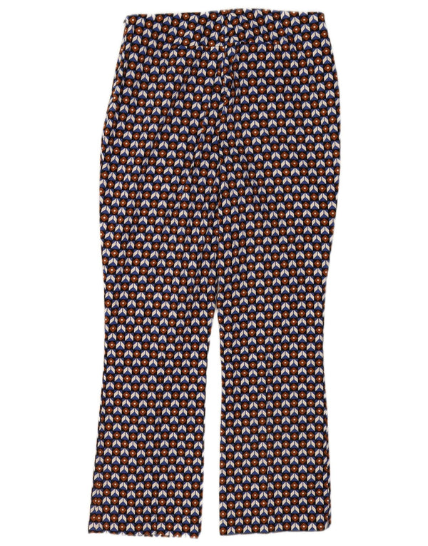 Женские укороченные брюки Zara Medium W28 L26 Разноцветные с геометрическим рисунком