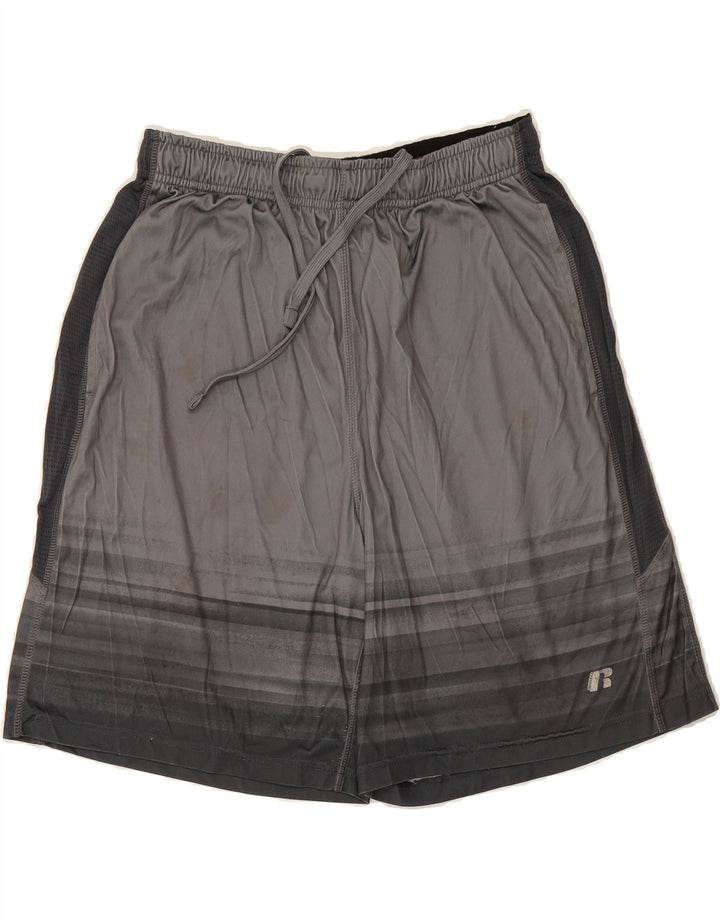 RUSSELL ATHLETIC Mens Sport Shorts Medium Grey Colourblock Polyester Vintage Russell Athletic and Second-Hand Russell Athletic from Messina Hembry 