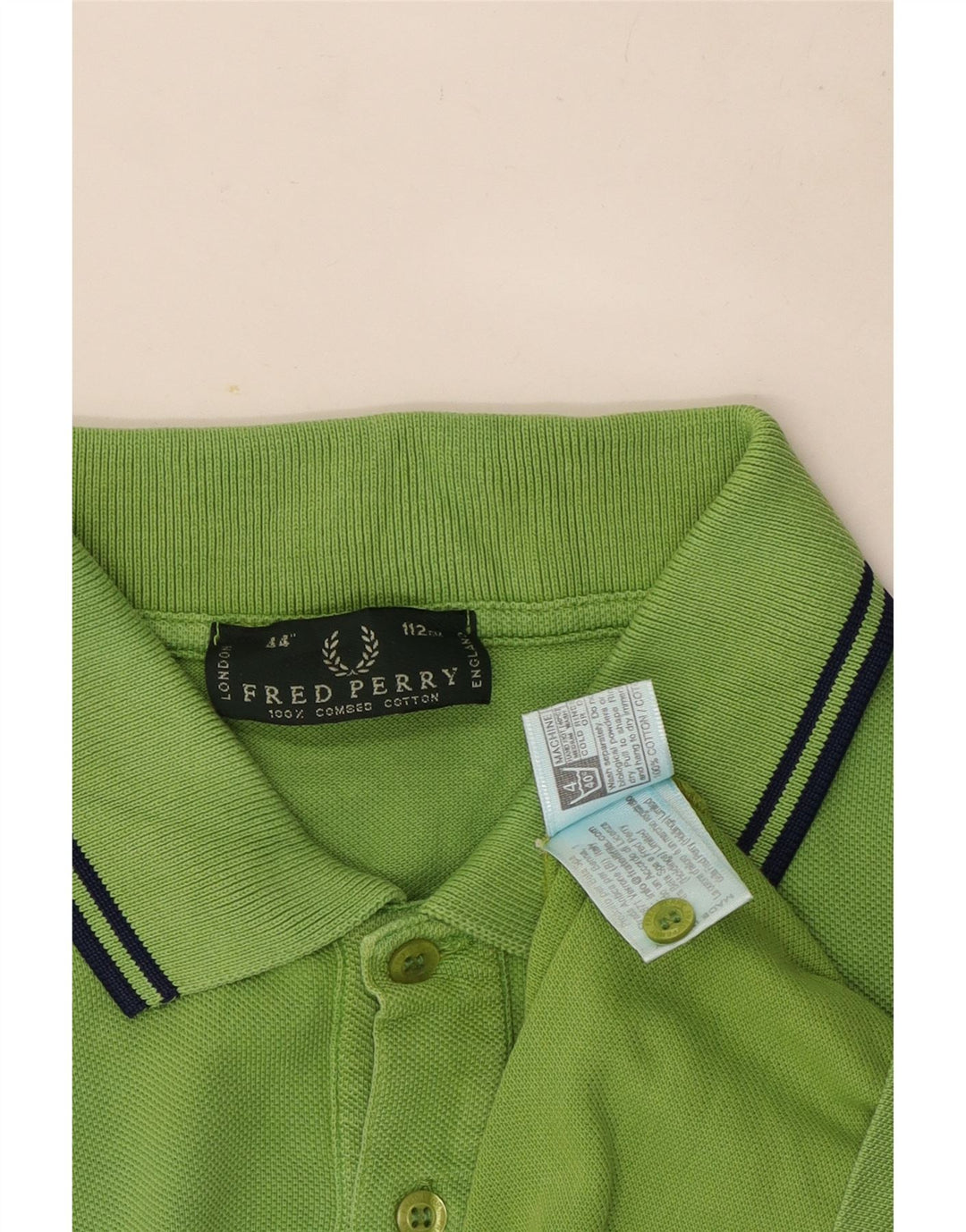 Мужская рубашка-поло Fred Perry, хлопок среднего зеленого цвета