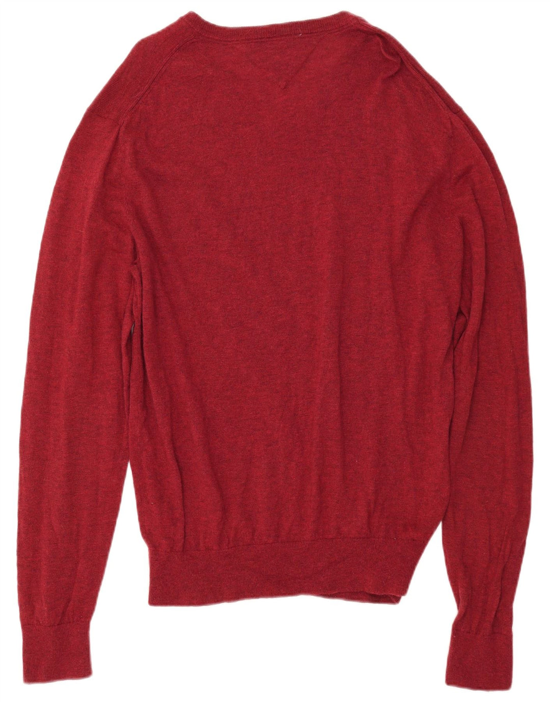 TOMMY HILFIGER Мужской джемпер с v-образным вырезом 2XL, красный, шерсть
