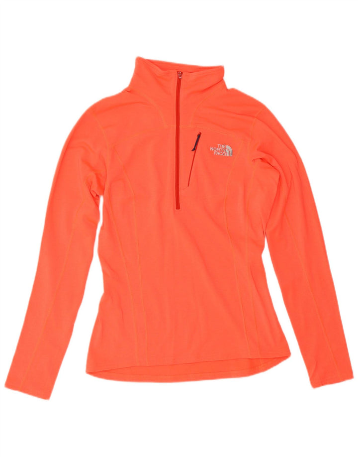 Женский пуловер с воротником на молнии The North Face, спортивный костюм, Великобритания 6 XS, оранжевый