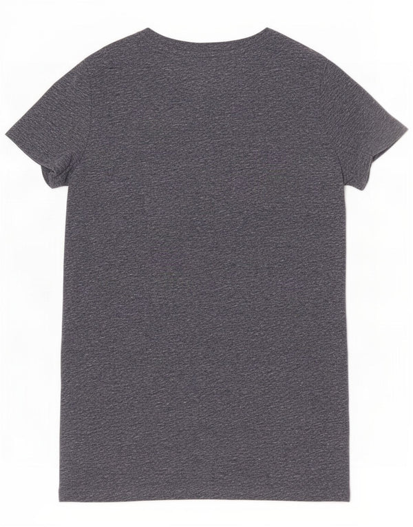 Aeropostale Женская футболка с рисунком Top UK 10 Small Navy Blue Flecked