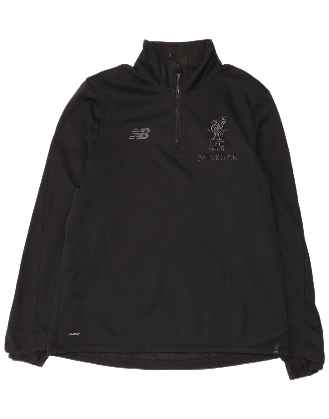 Мужской пуловер с воротником на молнии New Balance Liverpool, черный спортивный костюм Top XL