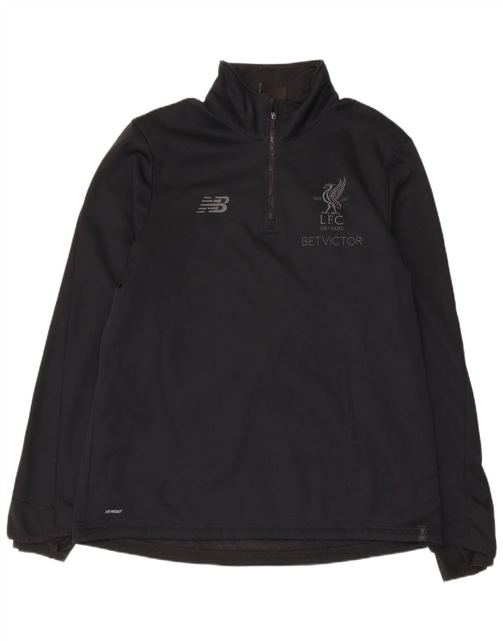 Мужской пуловер с воротником на молнии New Balance Liverpool, черный спортивный костюм Top XL