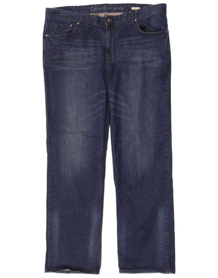 Мужские прямые джинсы Calvin Klein W38 L32 темно-синие