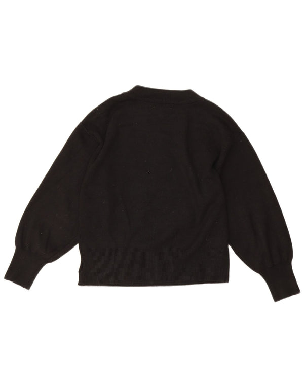 Женский джемпер с рисунком Topshop UK 6 XS, черный акрил