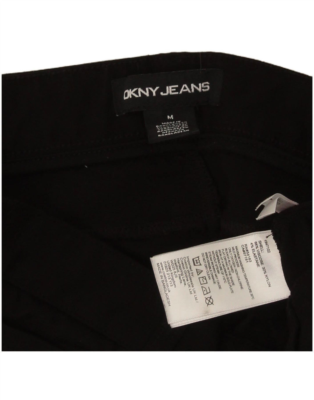 Dkny Женские узкие повседневные брюки среднего размера W30 L28 Черные вискозные