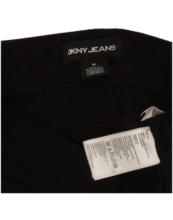 Dkny Женские узкие повседневные брюки среднего размера W30 L28 Черные вискозные