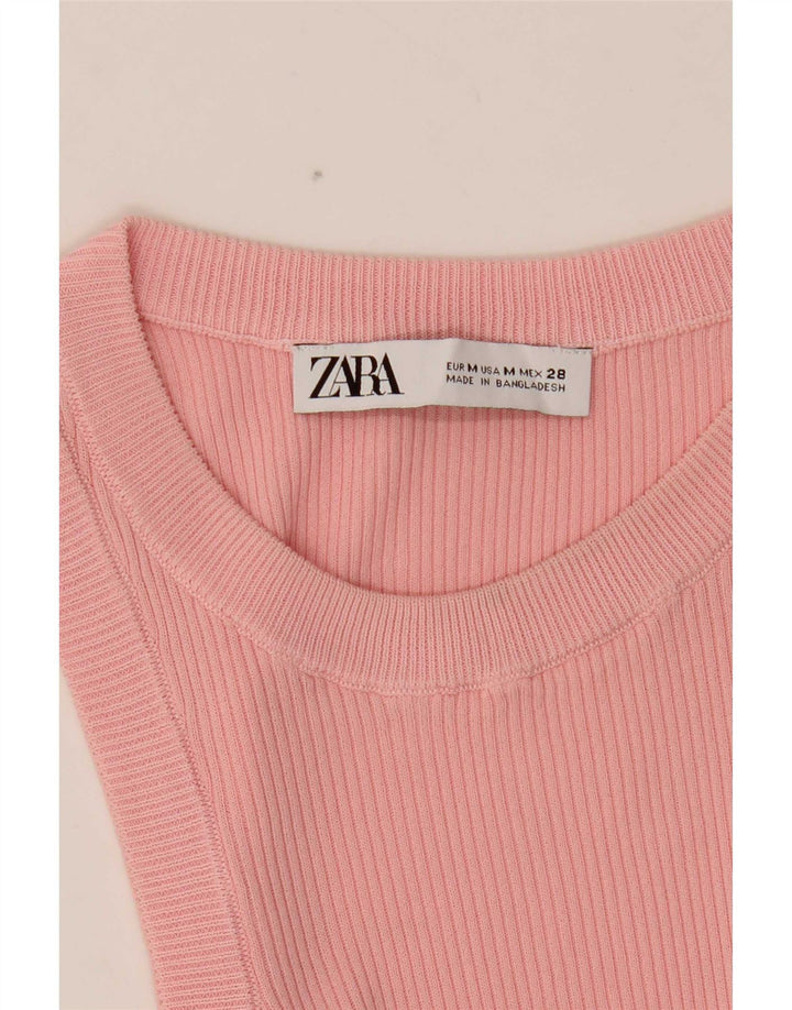 Женский жилет Zara UK 12, средний розовый